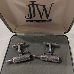Vintage J J Weston & Co sterling silver cufflinks